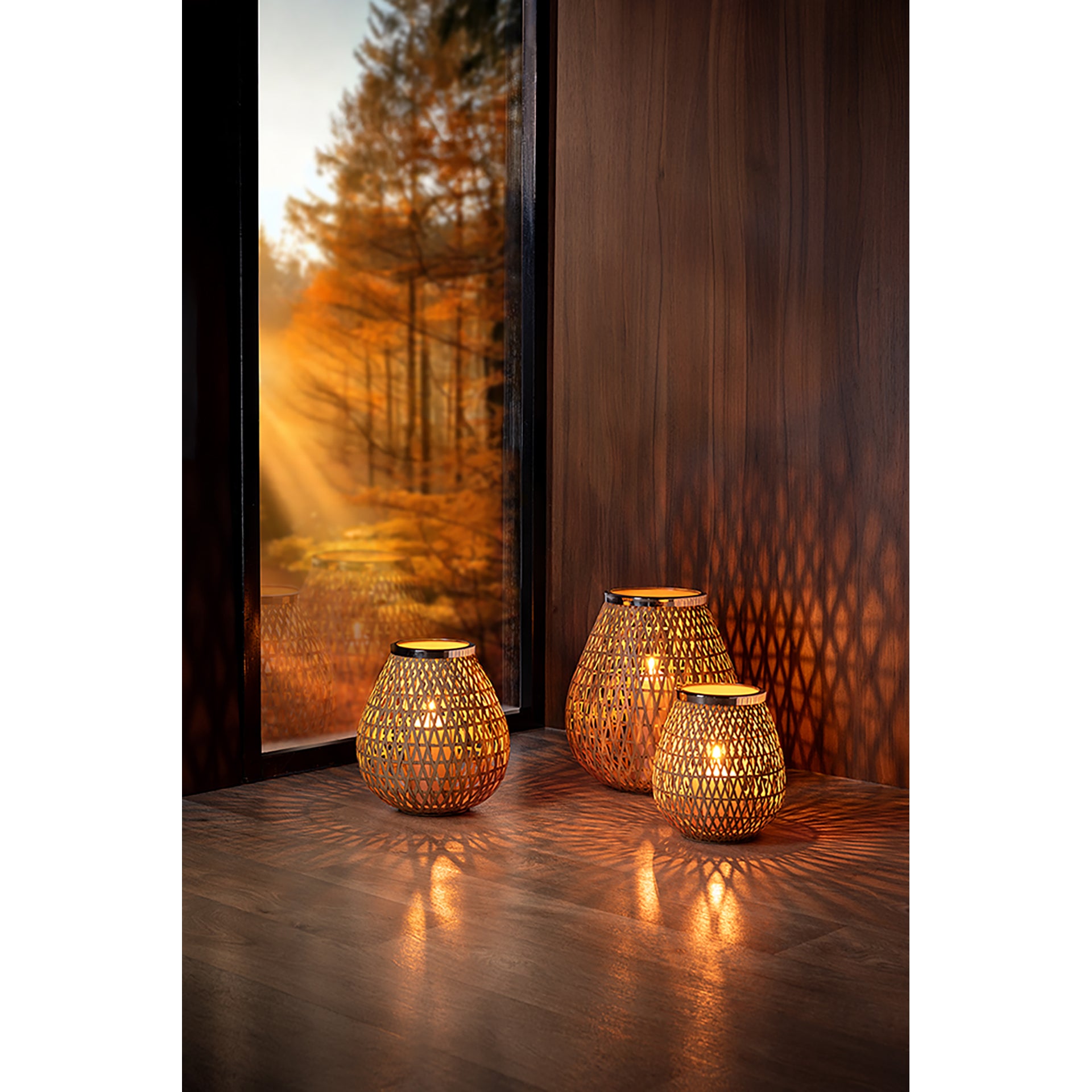 Fink Living SHONA Windlicht ohne Glas natur