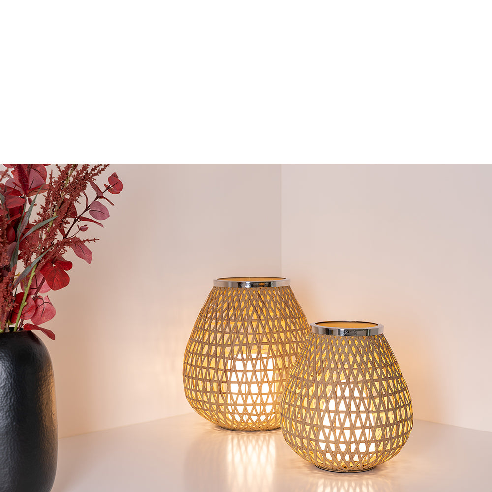 Fink Living SHONA Windlicht ohne Glas natur