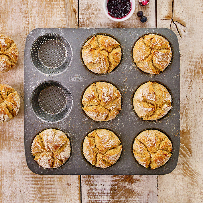 Birkmann Laib & Seele Brötchenblech perforiert für 9 Stück