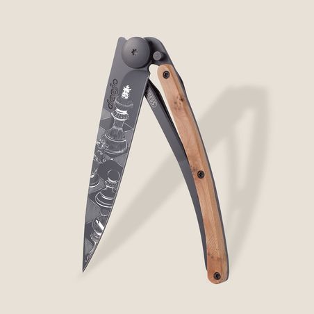 Deejo Taschmesser 37g Wachholderholz Schach