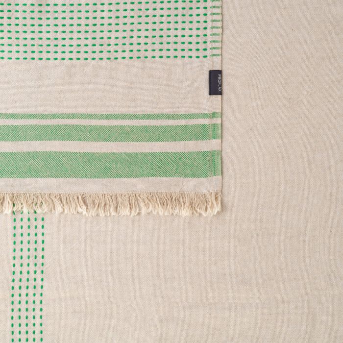 Proflax 8199 Plaid mit Fransen Farbe 535 green, 135x180cm