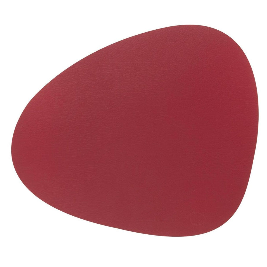 LindDNA Tischset Leather Bull red Curve S 26 x 22 cm