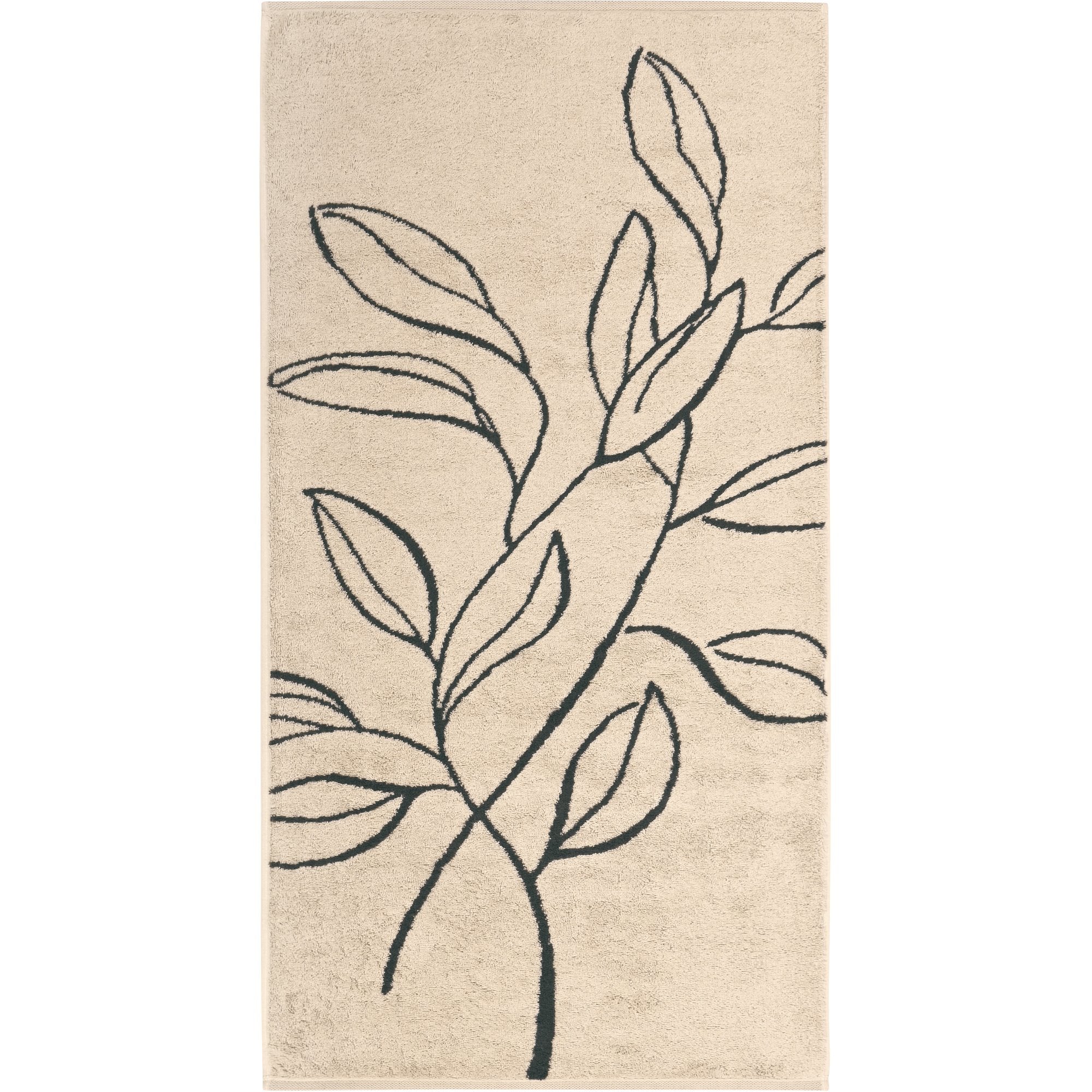 Cawö Handtuch gemustert/beige 50x100 cm, 100% Baumwolle