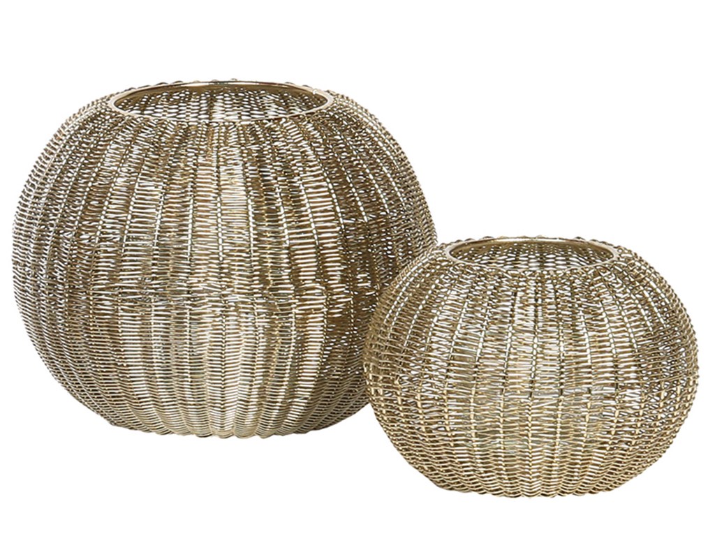 WMG Marin Windlicht gold, h15cm, d20cm