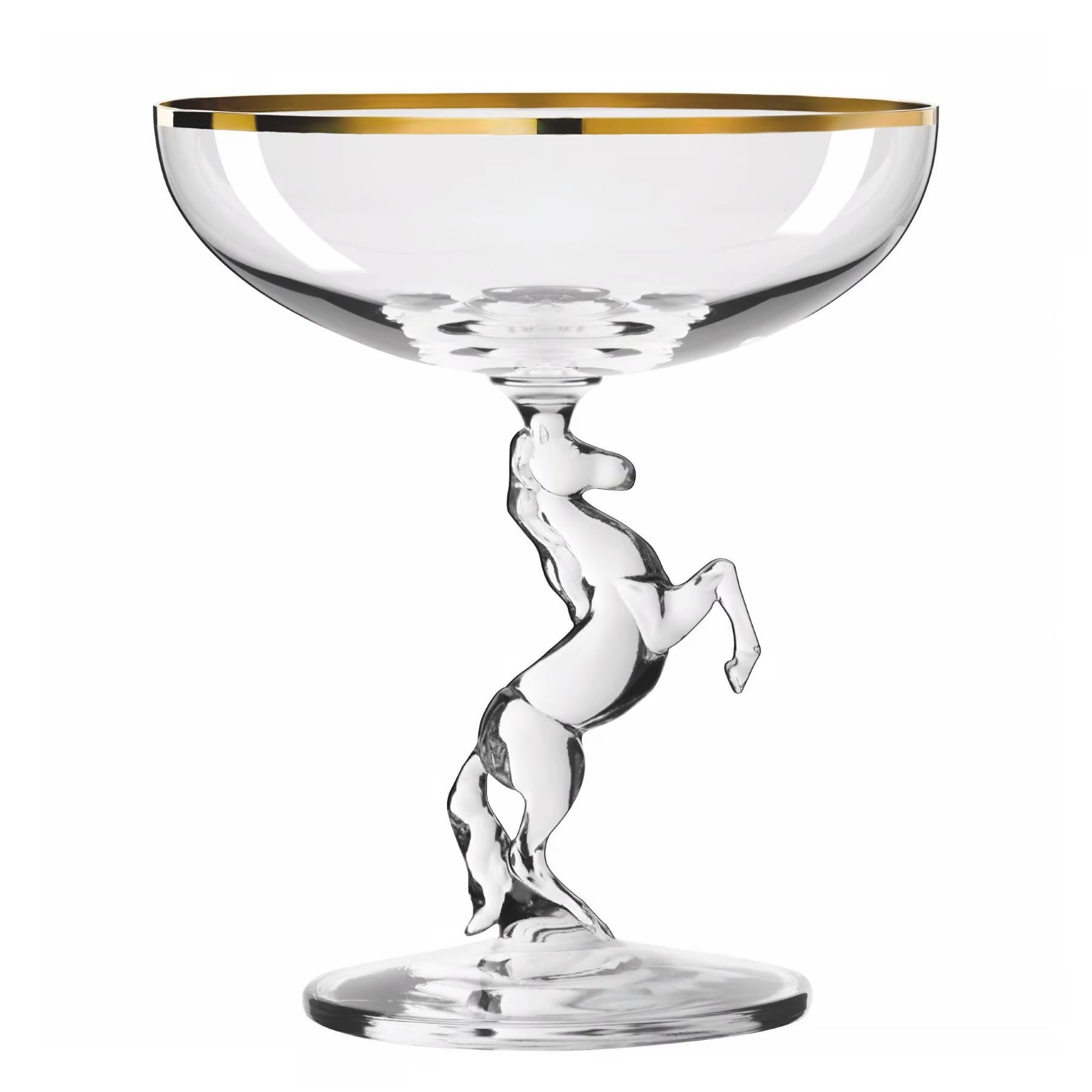 Ritzenhoff Reitkristall Champagnerkelch mit Goldrand #2