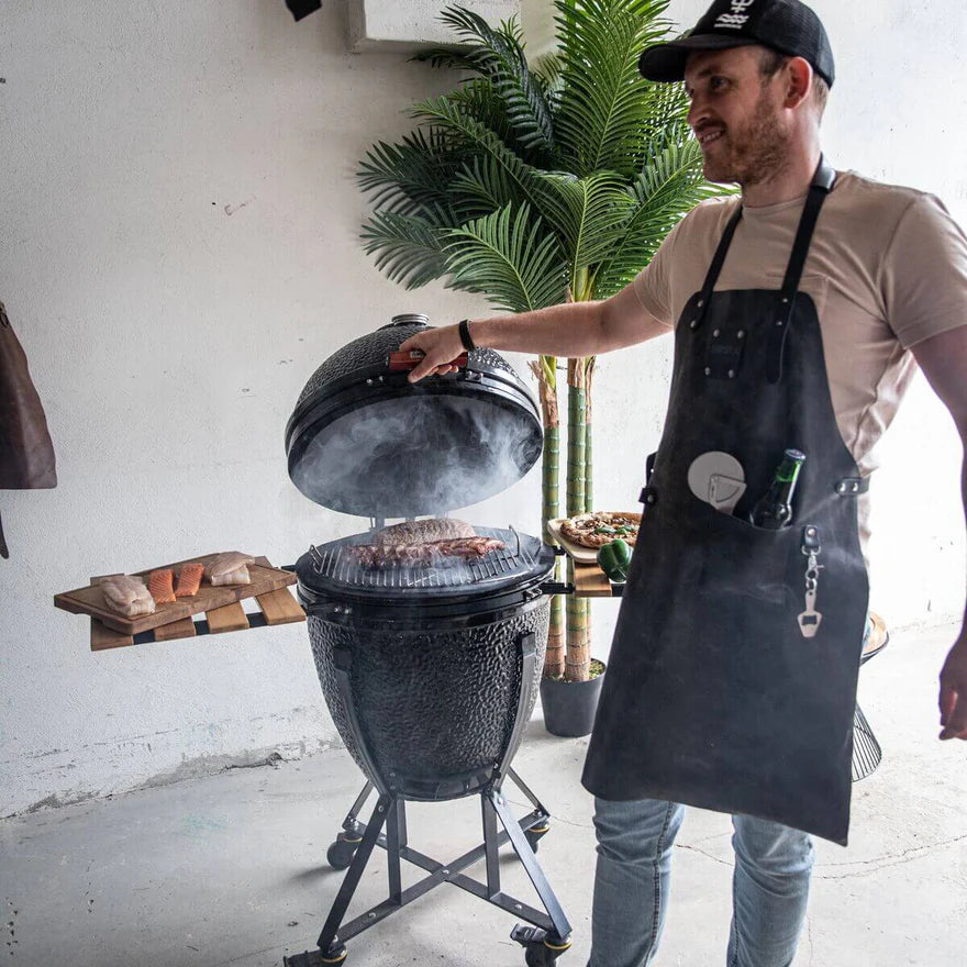 Boska Mr. Smith-Grillschürze Leder Schwarz