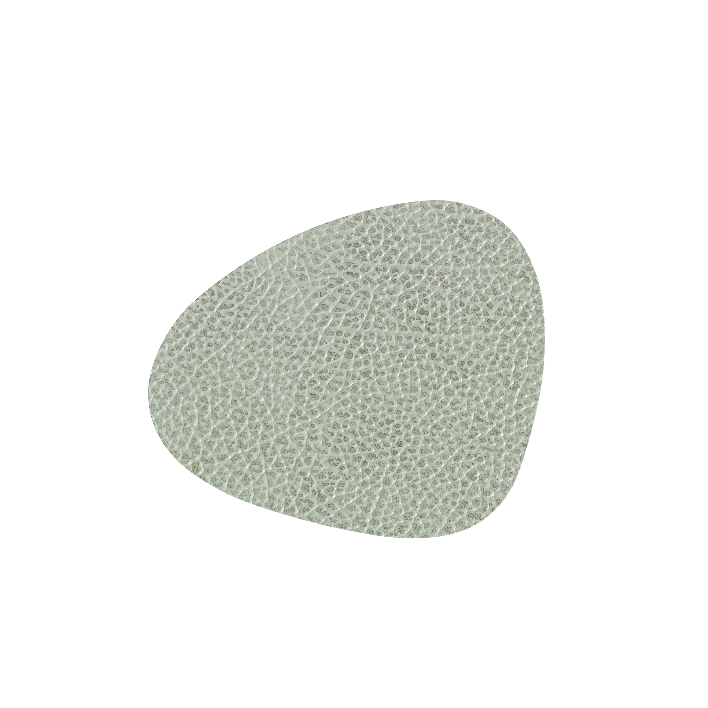 LindDNA Glasuntersetzer Leather Hippo olive green Curve 11 x 13 cm