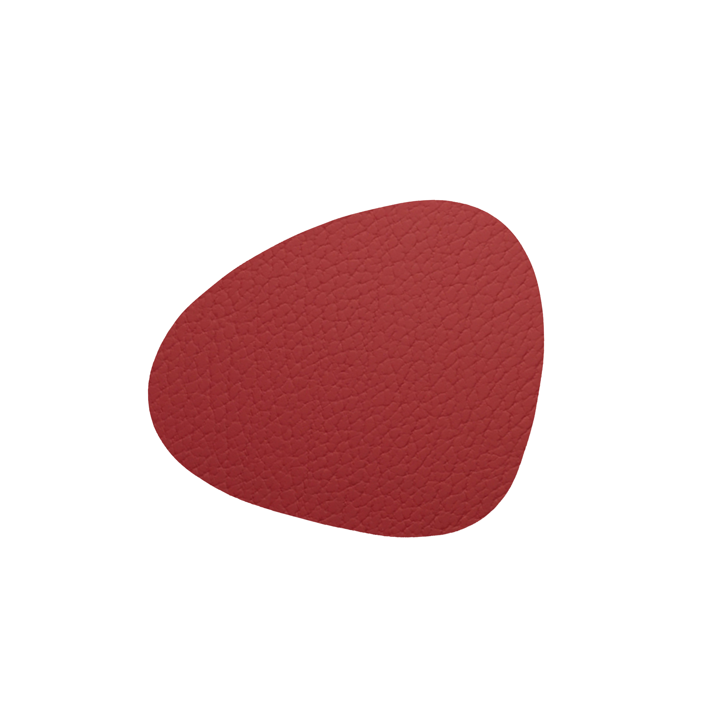 LindDNA Glasuntersetzer Leather Bull red Curve 11 x 13cm