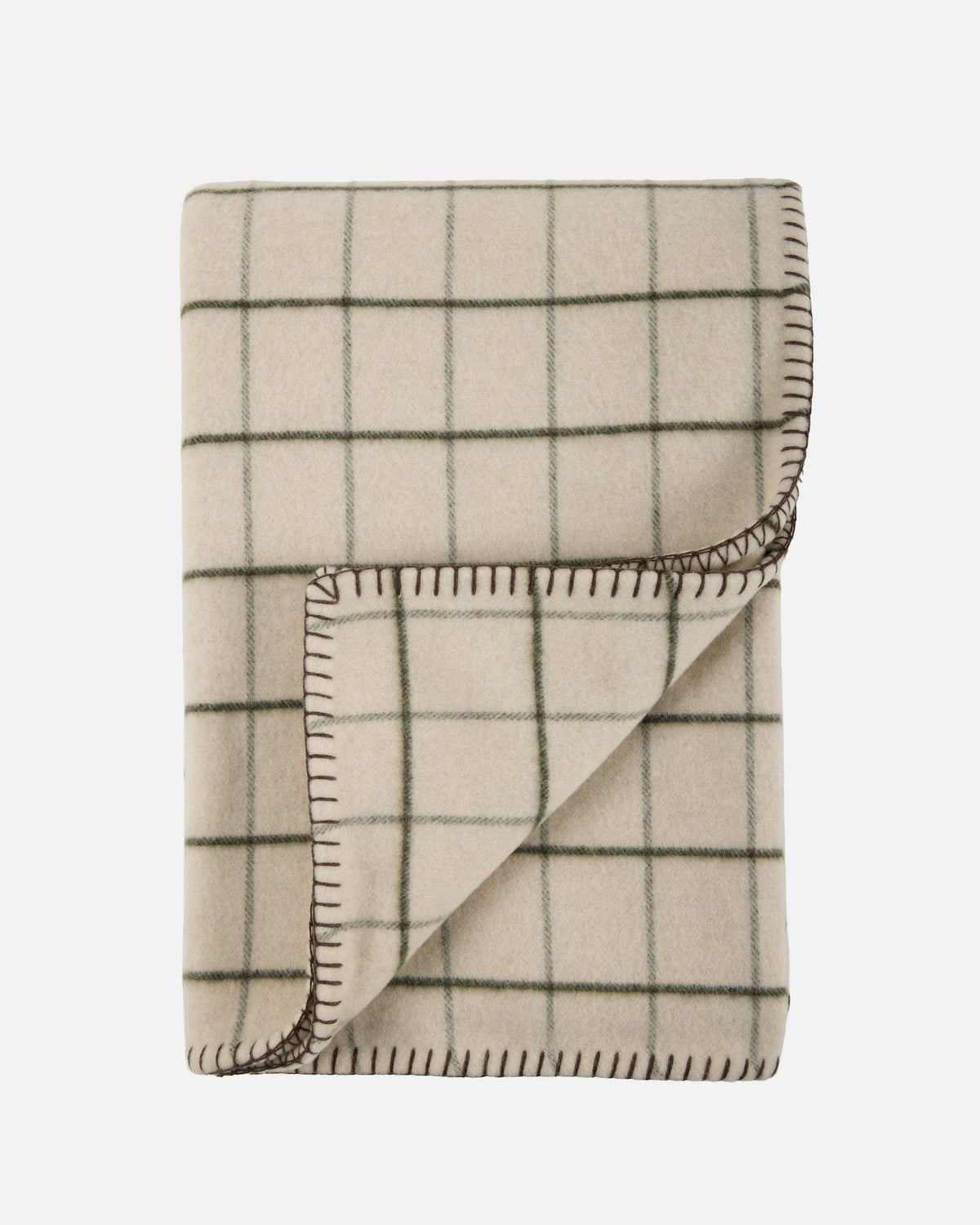 Eskimo Montauk Decke beige/oliv 140x200 cm
