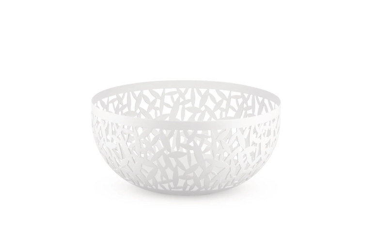 Alessi Cactus Obstschale D:21 cm, H:9,5 cm, super white epoxidharzlackiert