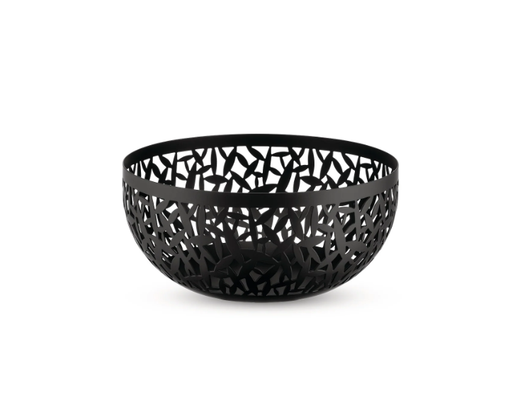 Alessi Cactus Obstschale, D:21 cm, H:9,5 cm, schwarz epoxidharzlackiert