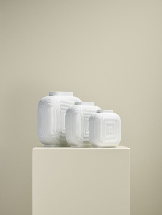 Fürstenberg Vase Linda weiß satiniert