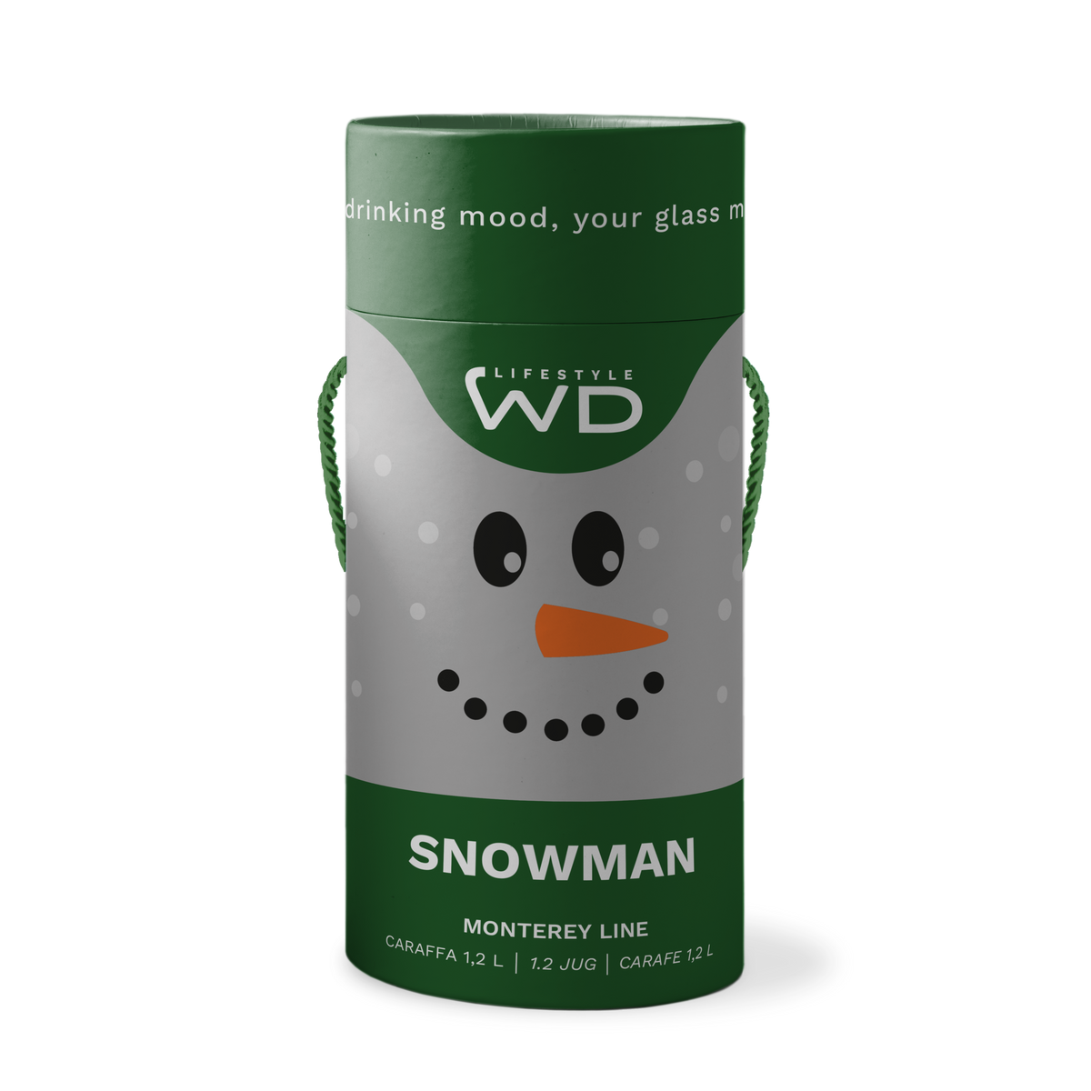 Verpackung Karaffe Schneemann
