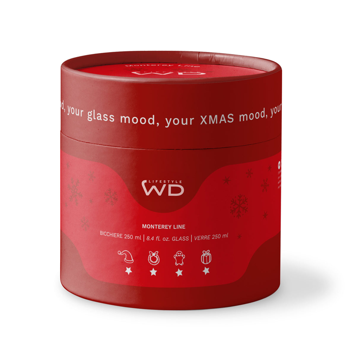 Geschenkverpackung Glas Weihnachten