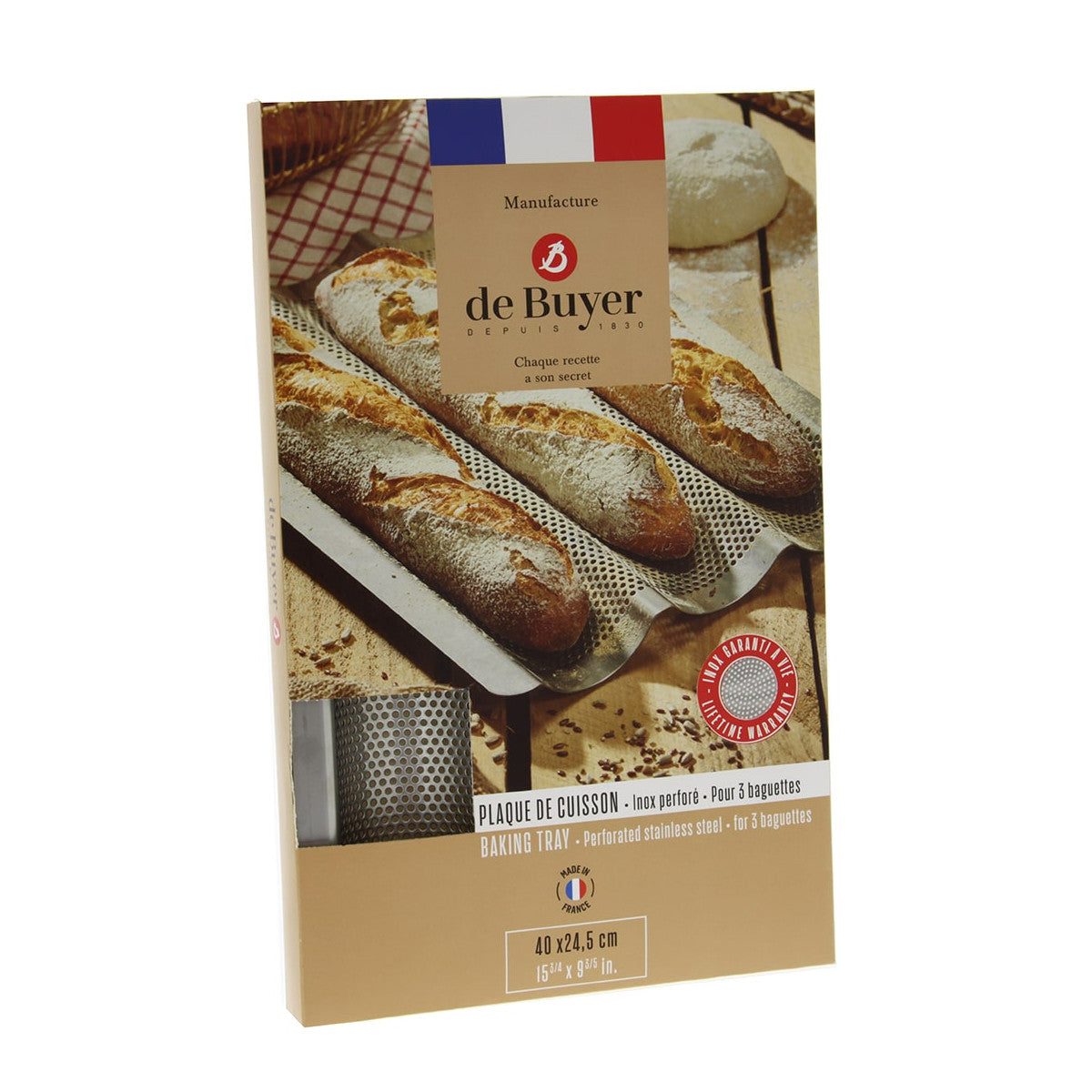 de Buyer perforiertes 3er Baguette Blech