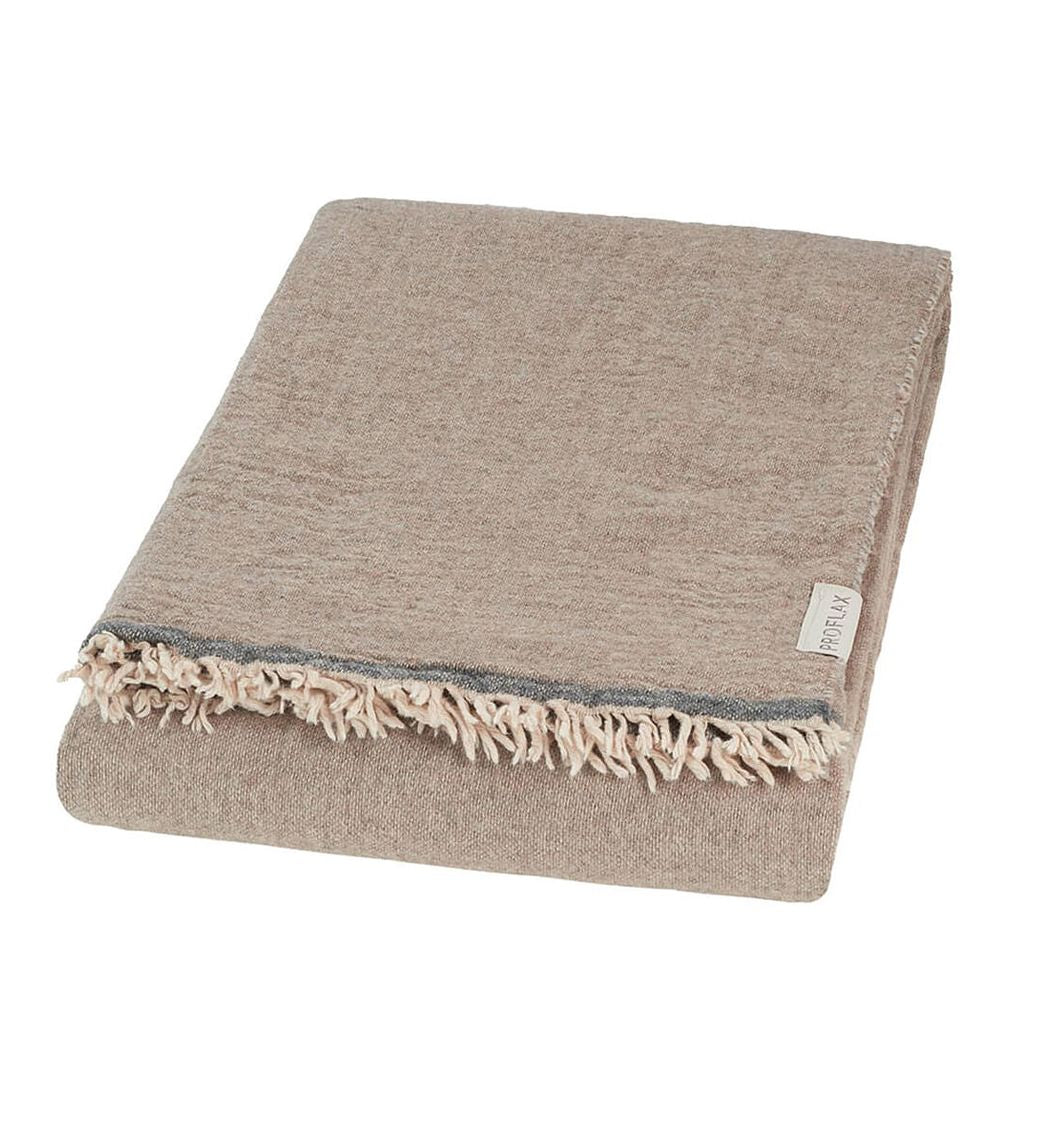 Proflax Wohndecke Italian Wool Mix stone 130x200cm