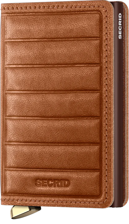 Secrid Slimwallet Emboss Lines Cognac