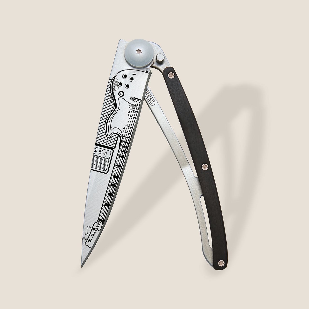 Deejo Taschenmesser 37g Ebenholz Rock´n`Roll