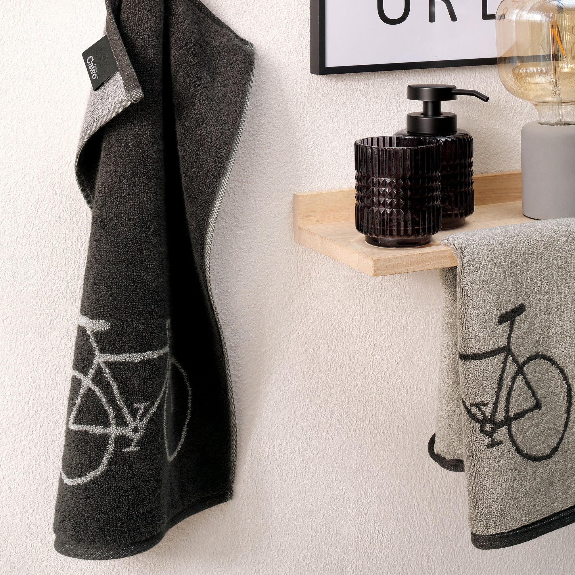 Cawö Postcard Towels "Fahrrad" 30x50cm
