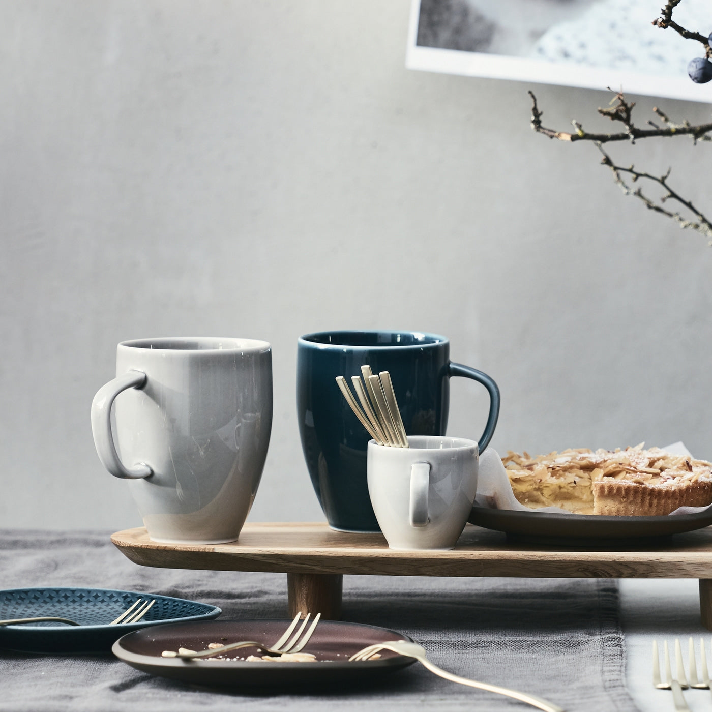 Rosenthal Junto Becher mit Henkel pearl grey