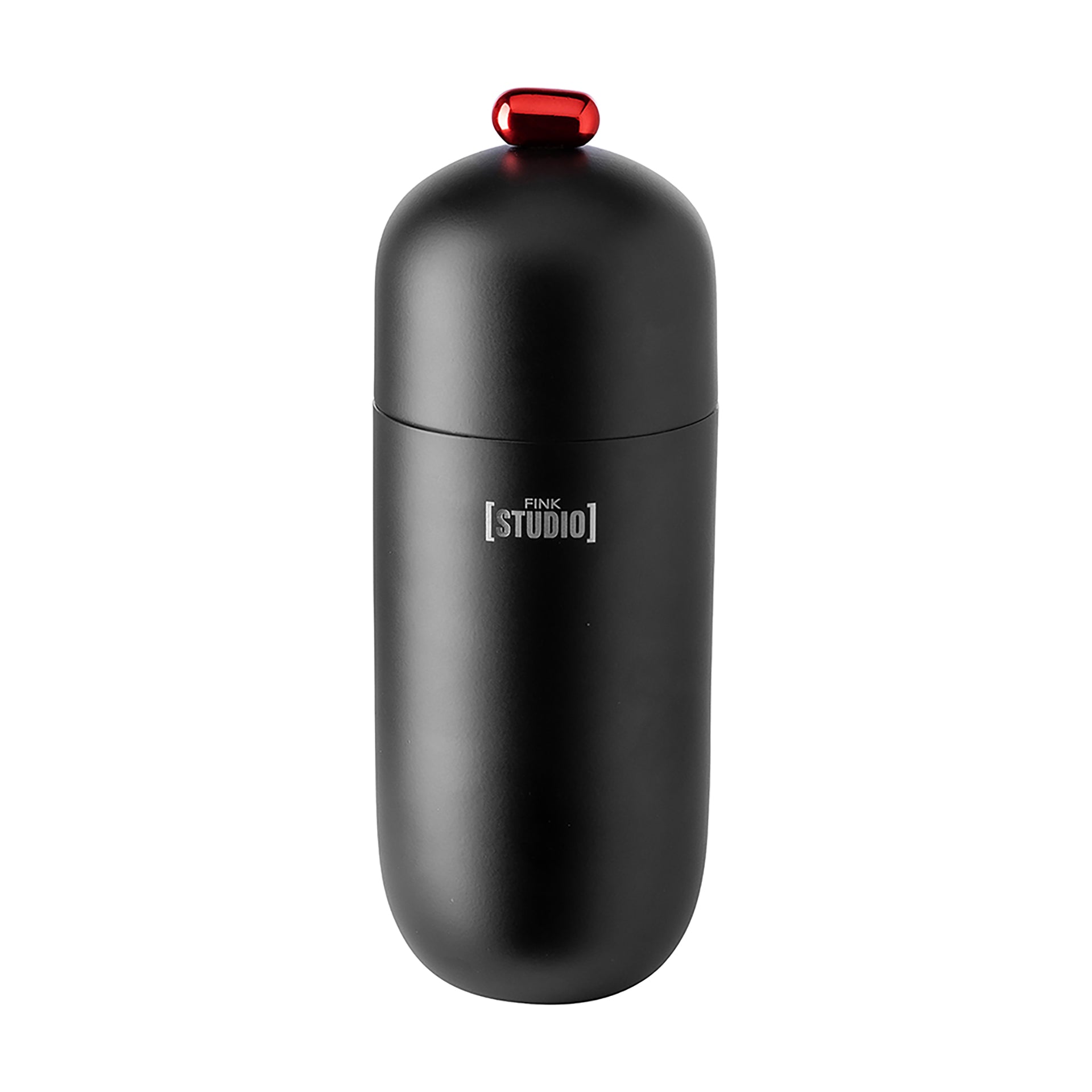 Fink Studio POP ART Cocktailshaker pulverbeschichtet matt rot schwarz 23cm