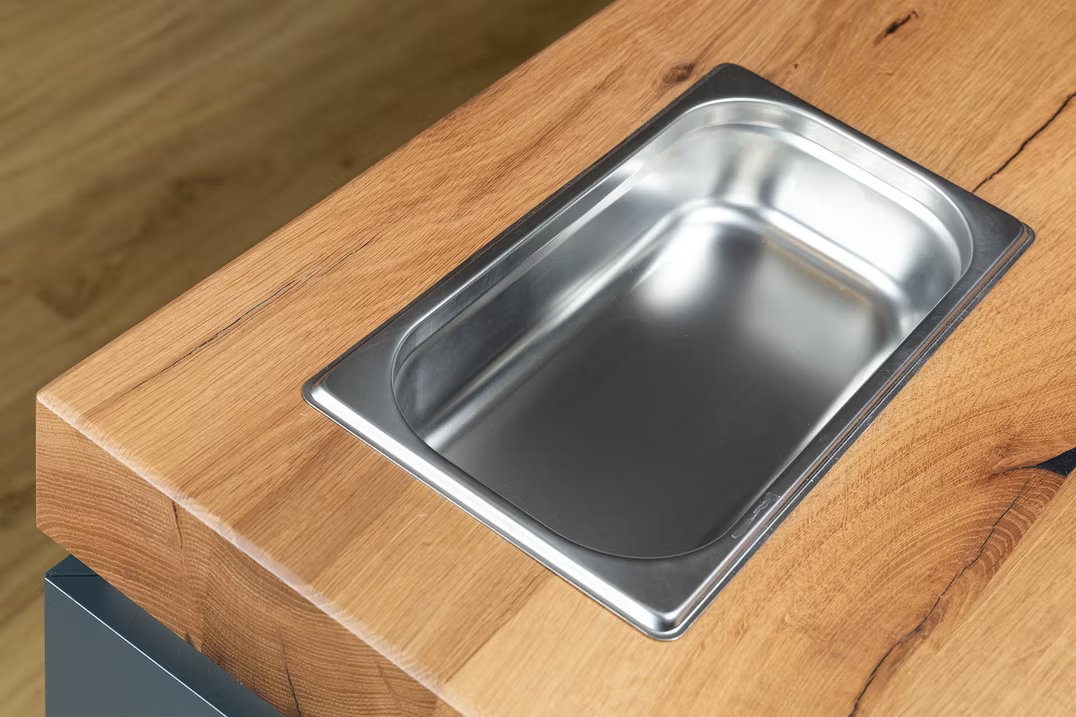 bulbaum "handgemaach" Kücheninsel "kichen woan"