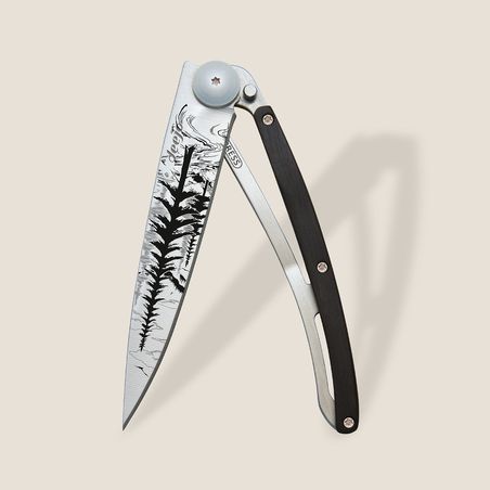 Deejo Taschmesser 37g Titan Ebenholz Wald