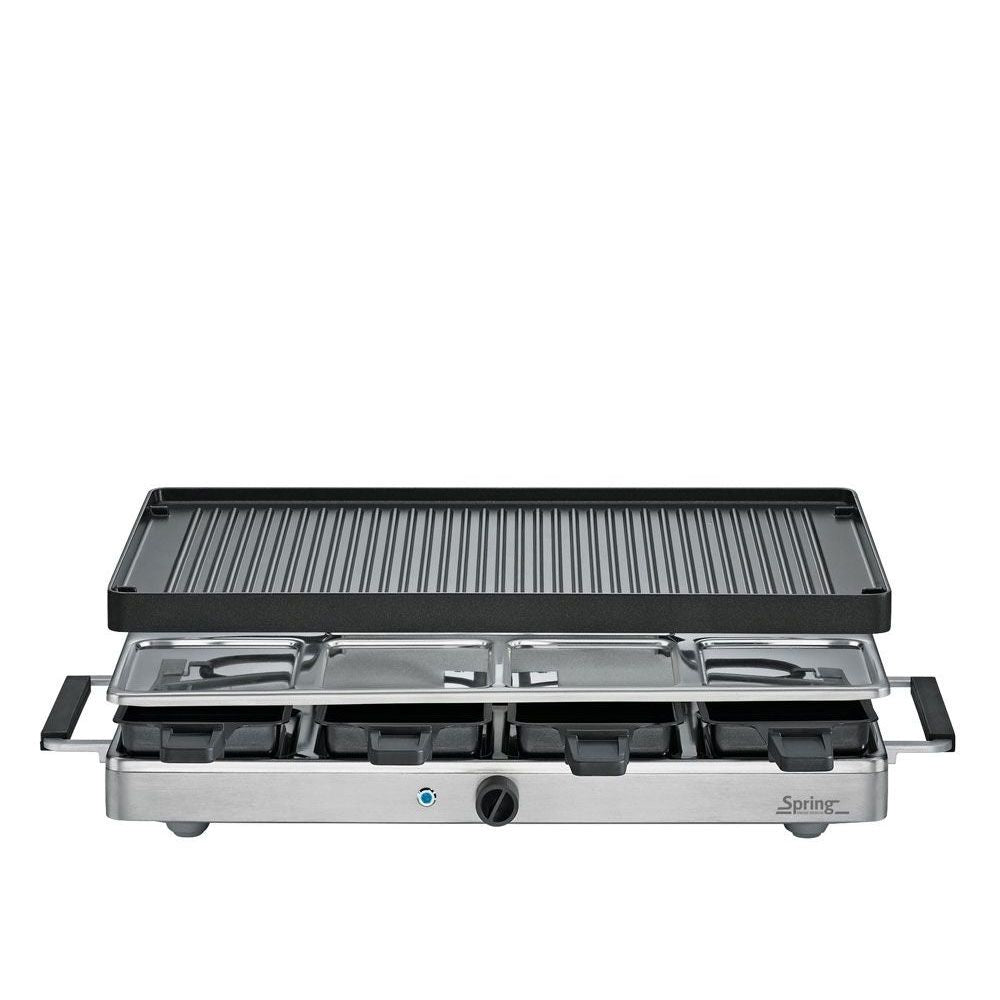 Spring RACLETTE8 CLASSIC Raclette mit Alugrillplatte schwarz