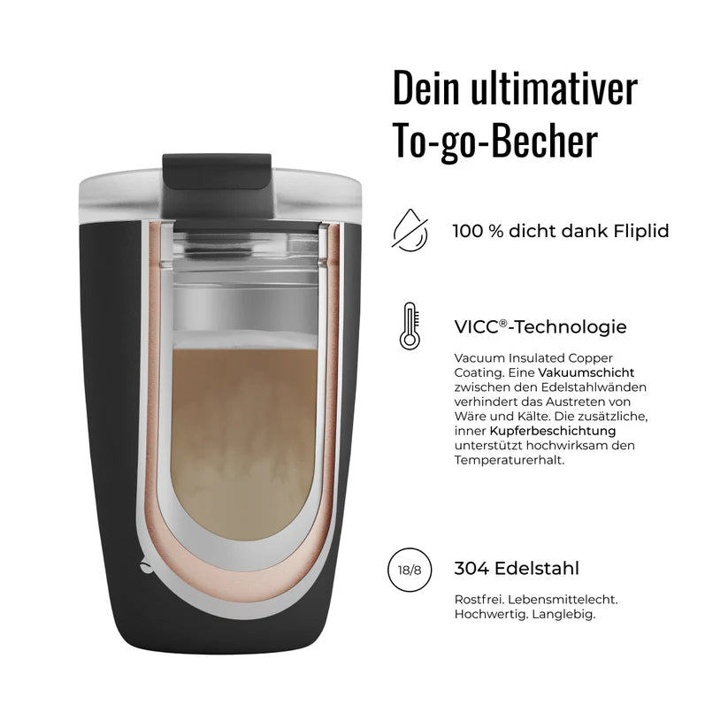 FLSK, Thermo Kaffeebecher to go, 350ml, lavender