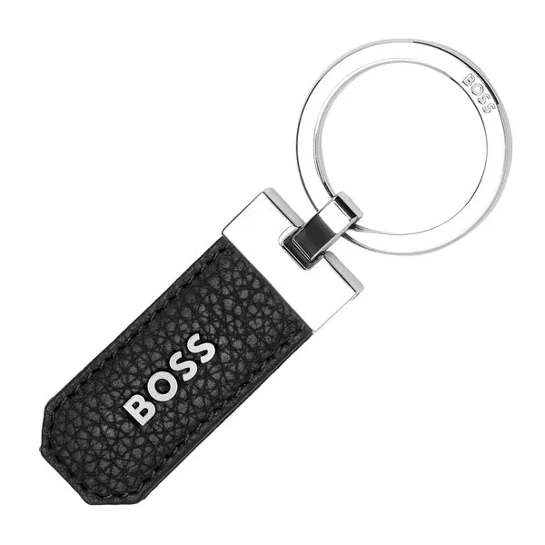 BOSS Schlüsselring Classic Grained Black