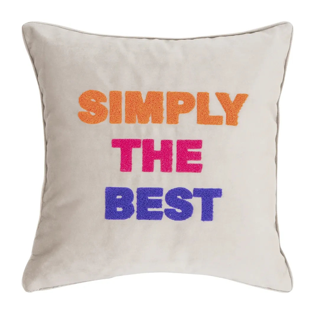 PAD Kissenhülle Simply the Best taupe 40x40cm