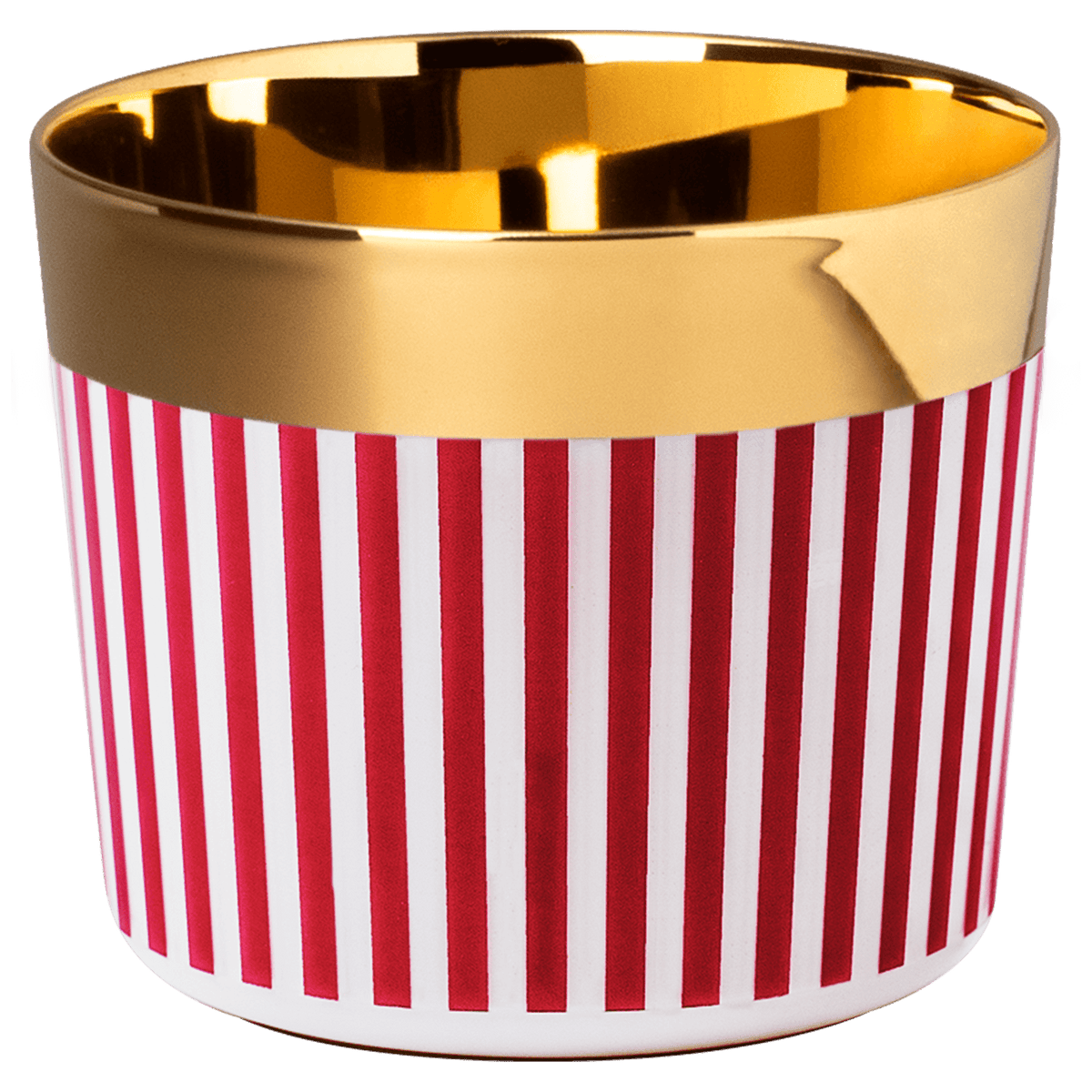 Fürstenberg RED POP Sip of Gold Champagnerbecher Vertical Stripes Red