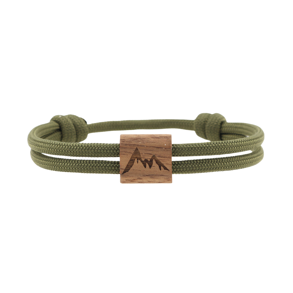 Eydl Kona "Berg" Armband Olivgrün Paracord