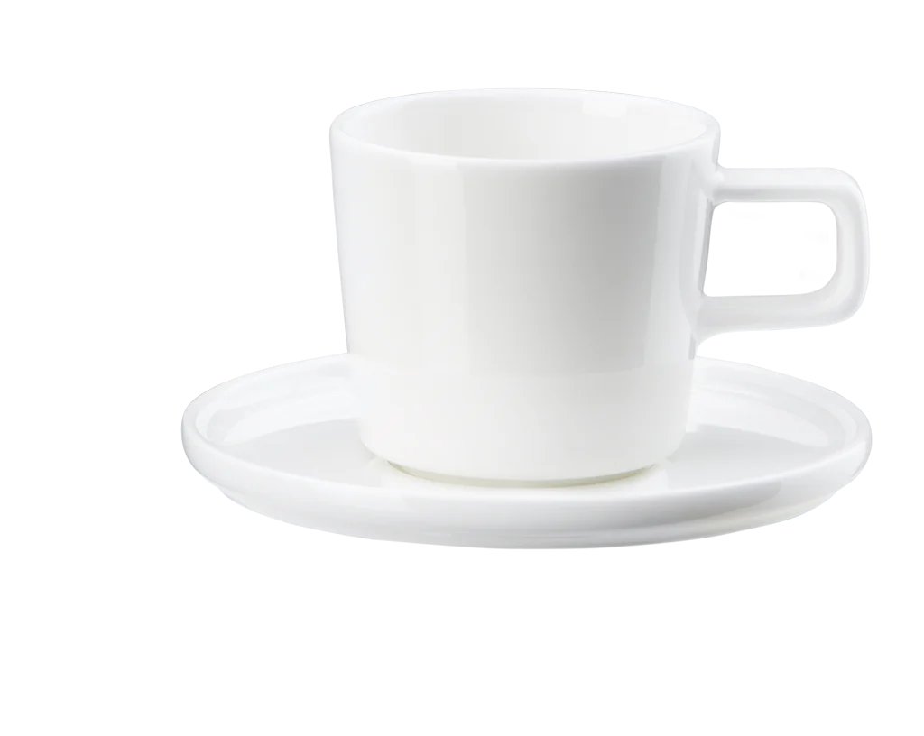 ASA oco Kaffeetasse mit Unterteller weiß, 0,2l