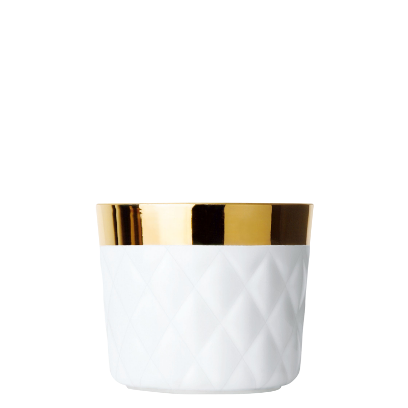 Fürstenberg Champagnerbecher WHITE CUSHION Kissenrelief Sip of Gold 0,3 l